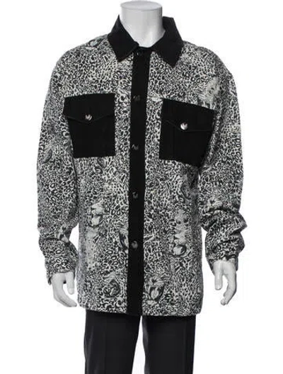 Pre-owned Marcell Von Berlin Animal Print Jacket W/ Tags In Blue