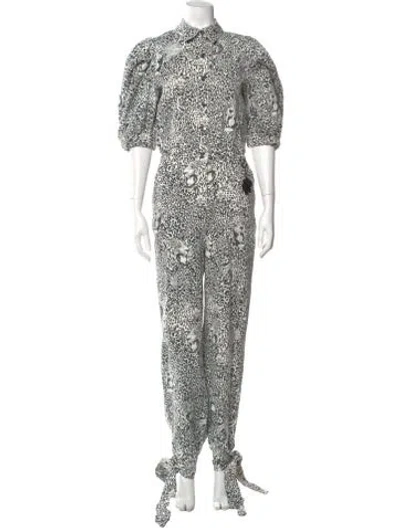 Pre-owned Marcell Von Berlin Animal Print Jumpsuit In Neutral