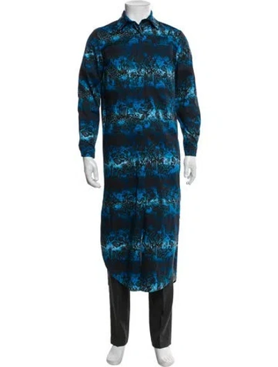 Pre-owned Marcell Von Berlin Animal Print Long Sleeve Shirt In Blue