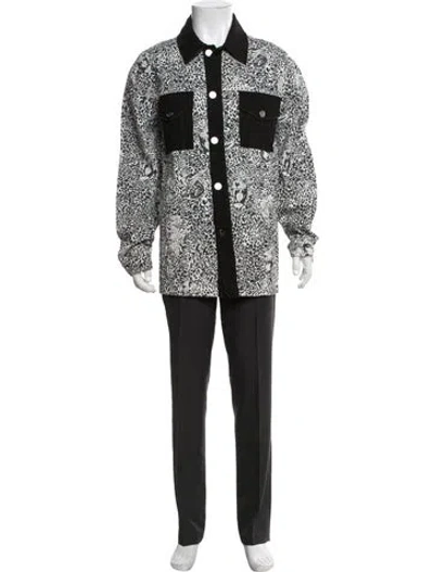 Pre-owned Marcell Von Berlin Animal Print Long Sleeve Shirt W/ Tags In Black