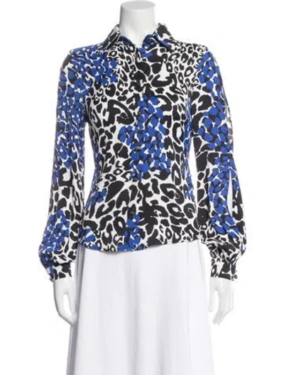 Pre-owned Marcell Von Berlin Animal Print Long Sleeve Top In Multi