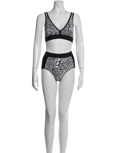 Pre-owned Marcell Von Berlin Animal Print Lounge Set W/ Tags In Black