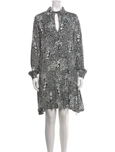 Pre-owned Marcell Von Berlin Animal Print Mini Dress In Black