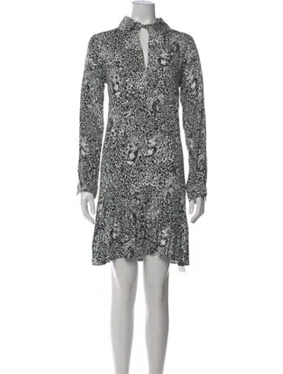 Pre-owned Marcell Von Berlin Animal Print Mini Dress W/ Tags In Black