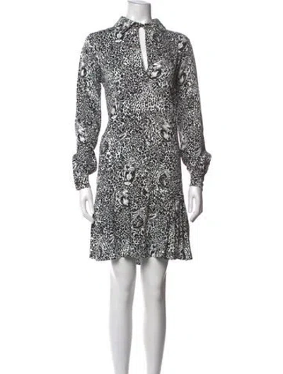Pre-owned Marcell Von Berlin Animal Print Mini Dress W/ Tags In Black