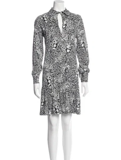 Pre-owned Marcell Von Berlin Animal Print Mini Dress W/ Tags In Blue