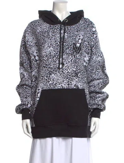 Pre-owned Marcell Von Berlin Animal Print Mock Neck Sweatshirt In Multi