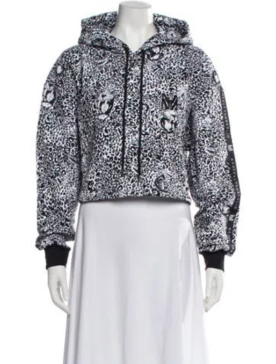 Pre-owned Marcell Von Berlin Animal Print Mock Neck Sweatshirt W/ Tags In Black