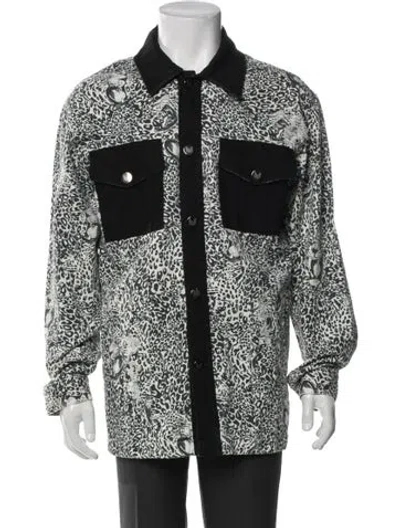 Pre-owned Marcell Von Berlin Animal Print Moto Jacket W/ Tags In Multi