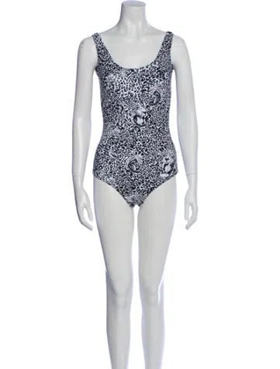 Pre-owned Marcell Von Berlin Animal Print One-piece In Purple