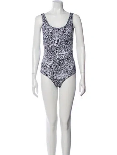 Pre-owned Marcell Von Berlin Animal Print One-piece W/ Tags In Purple