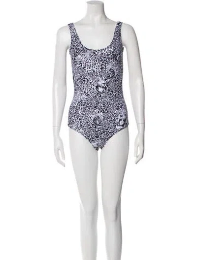 Pre-owned Marcell Von Berlin Animal Print One-piece W/ Tags In Purple