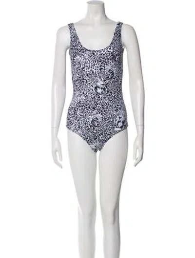 Pre-owned Marcell Von Berlin Animal Print One-piece W/ Tags In Purple