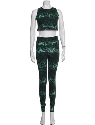 Pre-owned Marcell Von Berlin Animal Print Pant Set W/ Tags In Green