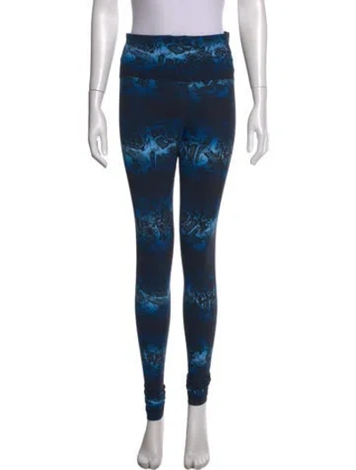 Pre-owned Marcell Von Berlin Animal Print Skinny Leg Pants In Blue