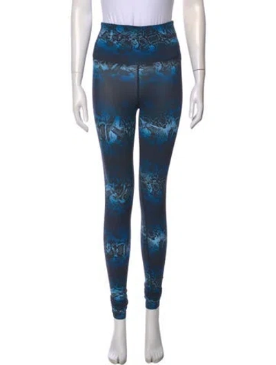 Pre-owned Marcell Von Berlin Animal Print Skinny Leg Pants W/ Tags In Blue