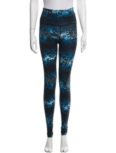 Pre-owned Marcell Von Berlin Animal Print Skinny Leg Pants W/ Tags In Blue