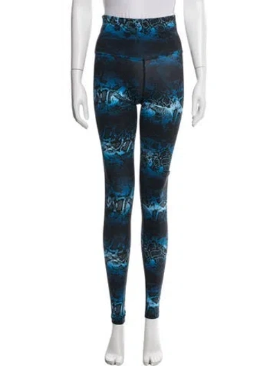 Pre-owned Marcell Von Berlin Animal Print Skinny Leg Pants W/ Tags In Blue