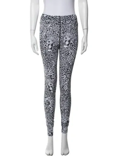 Pre-owned Marcell Von Berlin Animal Print Skinny Leg Pants W/ Tags In Blue/white