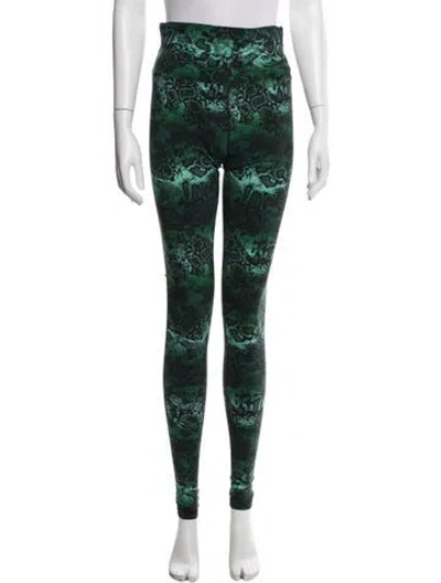 Pre-owned Marcell Von Berlin Animal Print Skinny Leg Pants W/ Tags In Green