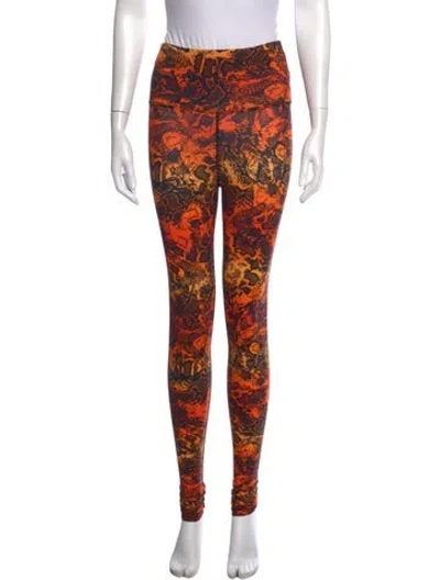 Pre-owned Marcell Von Berlin Animal Print Skinny Leg Pants W/ Tags In Orange