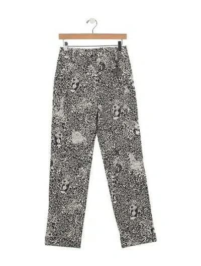 Pre-owned Marcell Von Berlin Animal Print Straight Leg Pants W/ Tags In Black