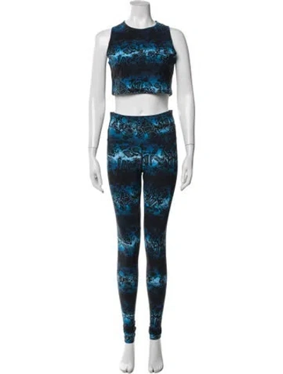 Pre-owned Marcell Von Berlin Animal Print Tracksuit W/ Tags In Blue
