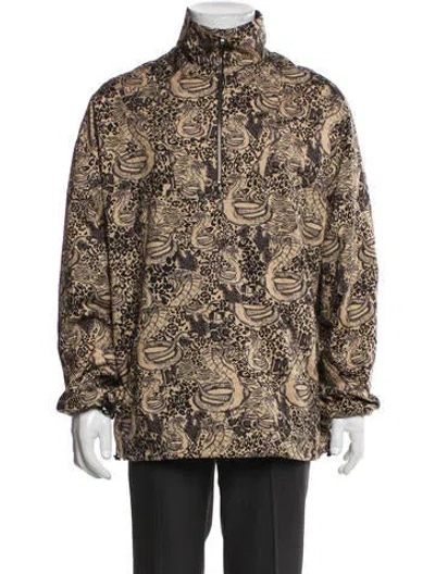 Pre-owned Marcell Von Berlin Animal Print Utility Jacket In Brown
