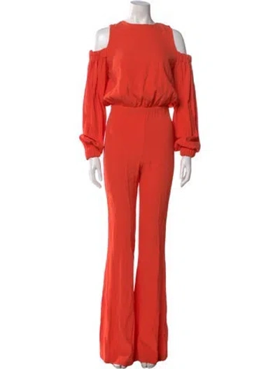 Pre-owned Marcell Von Berlin Bateau Neckline Jumpsuit In Orange