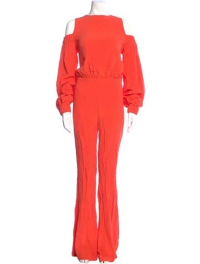 Pre-owned Marcell Von Berlin Bateau Neckline Jumpsuit In Orange