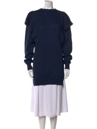 Pre-owned Marcell Von Berlin Bateau Neckline Long Sleeve Sweatshirt W/ Tags In Blue