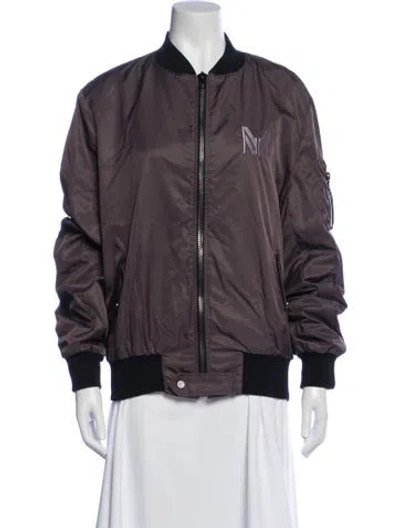 Pre-owned Marcell Von Berlin Bomber Jacket W/ Tags In Gray
