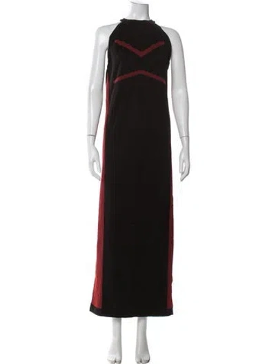 Pre-owned Marcell Von Berlin Colorblock Pattern Long Dress W/ Tags In Brown
