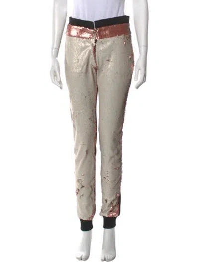 Pre-owned Marcell Von Berlin Colorblock Pattern Skinny Leg Pants W/ Tags In Neutral