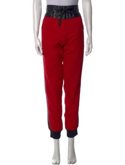 Pre-owned Marcell Von Berlin Colorblock Pattern Skinny Leg Pants W/ Tags In Red