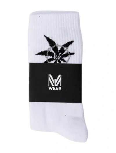 Pre-owned Marcell Von Berlin Cotton Longs Socks  W/tags In White