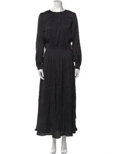 Pre-owned Marcell Von Berlin Crew Neck Long Dress In Black