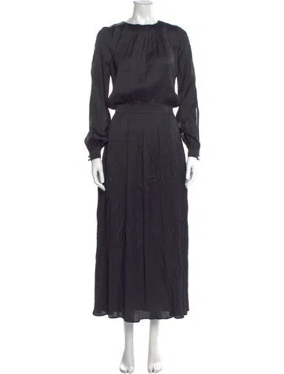 Pre-owned Marcell Von Berlin Crew Neck Long Dress In Gray