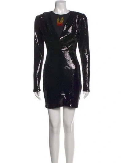 Pre-owned Marcell Von Berlin Crew Neck Mini Dress W/ Tags In Black