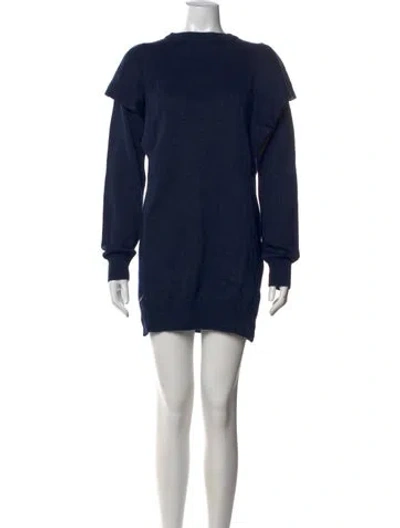 Pre-owned Marcell Von Berlin Crew Neck Mini Dress W/ Tags In Blue