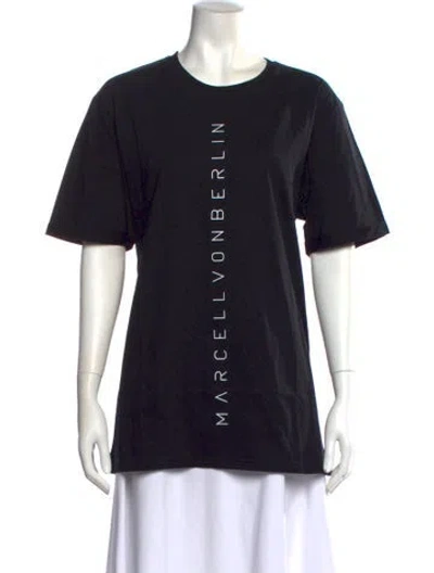 Pre-owned Marcell Von Berlin Crew Neck Short Sleeve T-shirt W/ Tags In Black