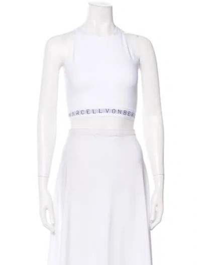 Pre-owned Marcell Von Berlin Crew Neck Sleeveless Crop Top In Gray