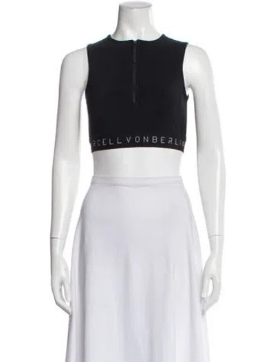 Pre-owned Marcell Von Berlin Crew Neck Sleeveless Sports Bra In Blue