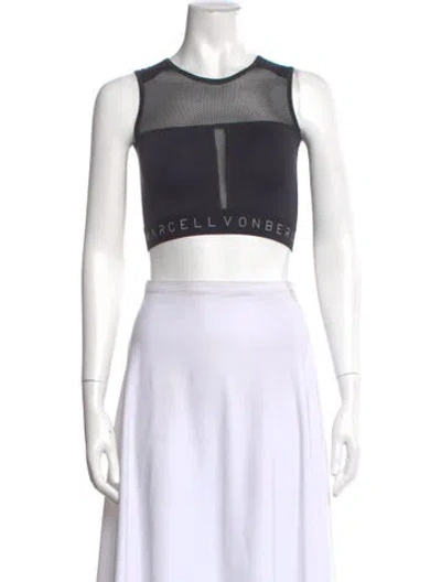Pre-owned Marcell Von Berlin Crew Neck Sleeveless Sports Bra In Blue