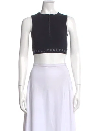 Pre-owned Marcell Von Berlin Crew Neck Sleeveless Sports Bra In Blue
