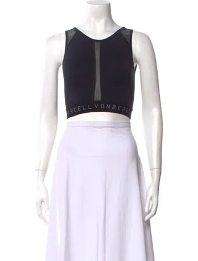 Pre-owned Marcell Von Berlin Crew Neck Sleeveless Sports Bra In Blue