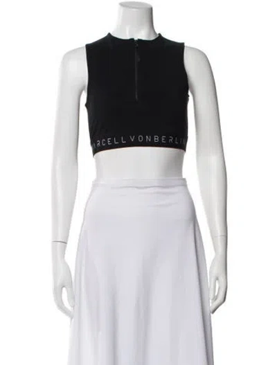 Pre-owned Marcell Von Berlin Crew Neck Sleeveless Sports Bra W/ Tags In Gray