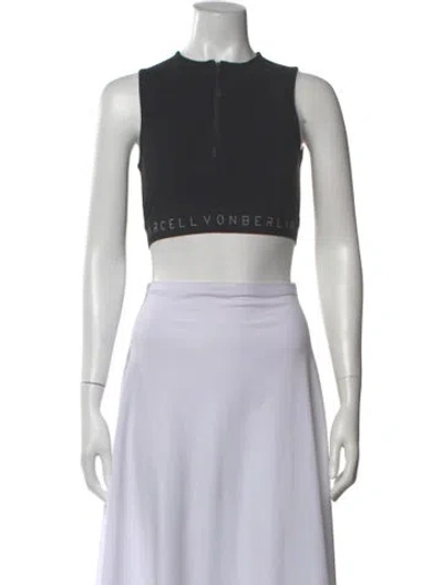 Pre-owned Marcell Von Berlin Crew Neck Sleeveless Sports Bra W/ Tags In Purple
