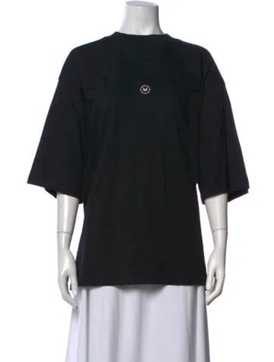 Pre-owned Marcell Von Berlin Crew Neck Three-quarter Sleeve T-shirt In Black