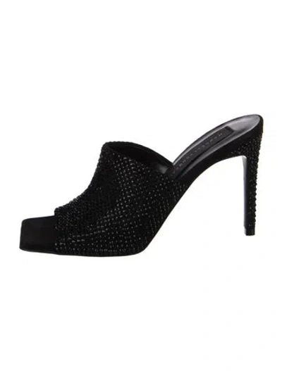 Pre-owned Marcell Von Berlin Crystal Slides In Black